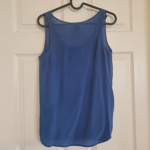 French Connection 100% Silk Blue Tank - Picture 3 of 4